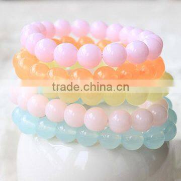 wholesale cheap loose colorful acrylic round beads for bracelets