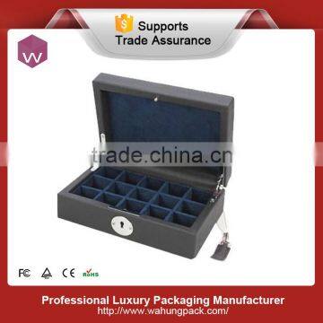 Black color storage cufflink box custom