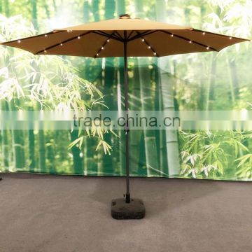 2016 New Design Cheapest 3.0m Solar Garden Patio Umbrella With Led Light And Two USB