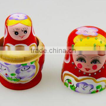2016 Hot Sale Custom Printing Wooden Chinese Factory Nesting Dolls Set photo-3