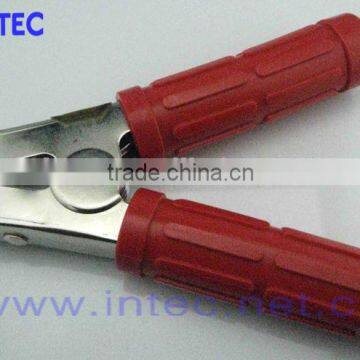 Jumper Wires Alligator Crocodile Roach Test Clip Plastic Handles Crocodile clips 155mm red color I00130