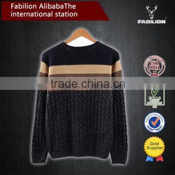 The New Stripe Pattern Close-fitting Fashion Sweater for Splicing Stripe Sweater photo-2