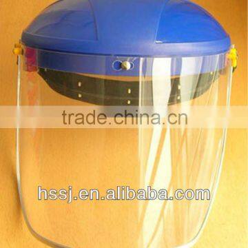 2016 safety helmet with PC face shield safety anti-impact face shield half helmet with face shield manufacturer in China