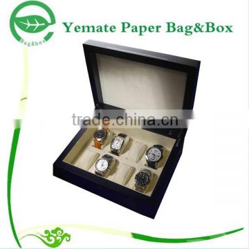 high quality creative fashion luxury handmade printed decorative matte or gloss laminated cardboard box with 8 slot for watch