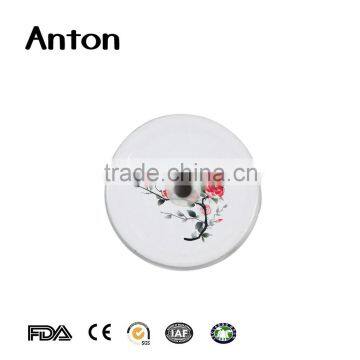 Chinese style flower printing mason jar lids packaging jar lids