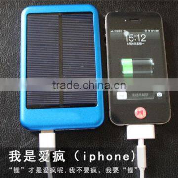 5000mah USB mobile solar charger with LED flashlight for iphone