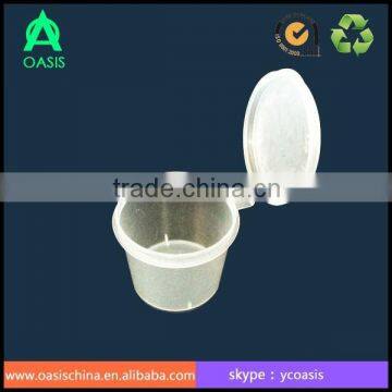 1 oz 25ml PP disposable plastic sauce container with lid