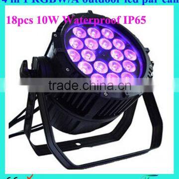 18*10w rgbw outdoor led par can light waterproof IP65