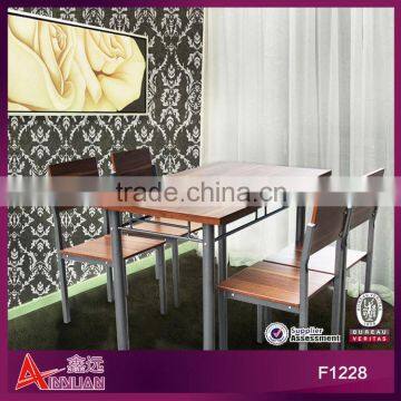 F1228 China 4+1 high quality walnut wooden extending dining tables