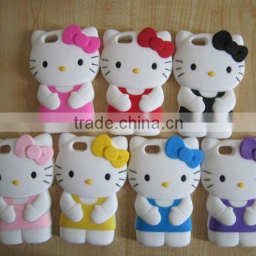 Loverly and Cute Soft 3D Hello Kitty Silicone Case for Iphone 5