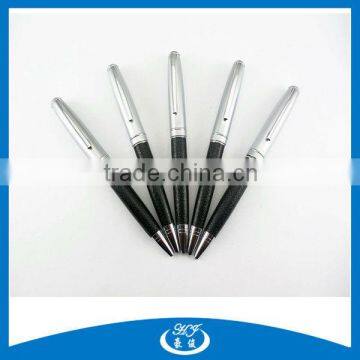 Bright Black Quality PU Leather Metal Gift Ball Pen