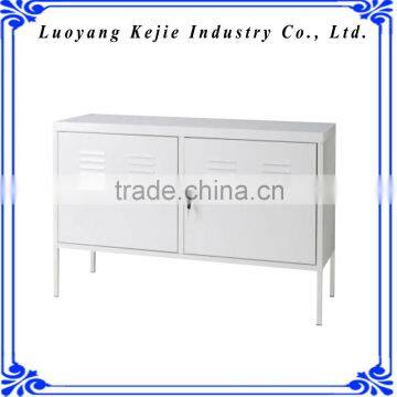 Living room furniture modern design aluminium tube TV cabinet with showcase