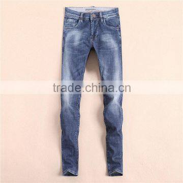 Manufacture fashion men gender spring mid-waist straight loose denim jeans pants