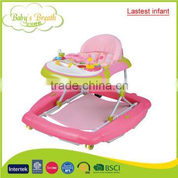 BW-29A lastest infant baby walker steel tube plastic baby walker with brakes