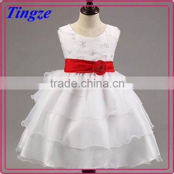 Hot selling wholesale boutique chiffon white latest party wear dresses for girls TR-WS30