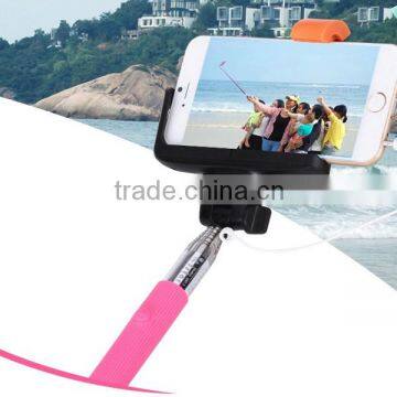 High Quality Audio Cable Wired Monopod Selfie Stick For iPhone/Samsung