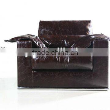 Italian style leather single sofa (D-44A)