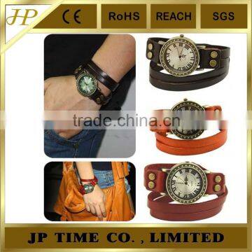 fashion and good taste long leather strap antique female watch quartz OEM