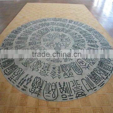 Anti-dust handmade quarter round carpets or wool rugs hand tufting gun technics