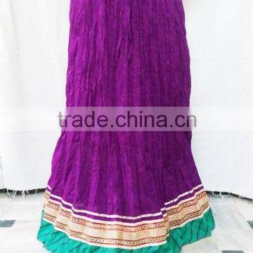 Buy Bulk Quantity Girls Party Wear Long Cotton Skirt Export Quality