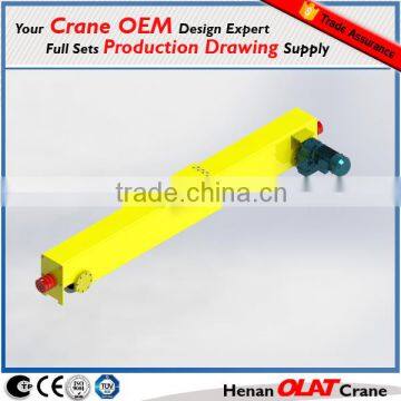 3D Design Drawing Customizable Crane European suspension crane kit of end carriage / end truck / end beam for rail crane