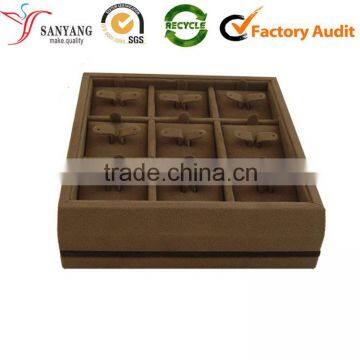 Cheap wholesale quality custom velvet multi diamond jewelry display tray