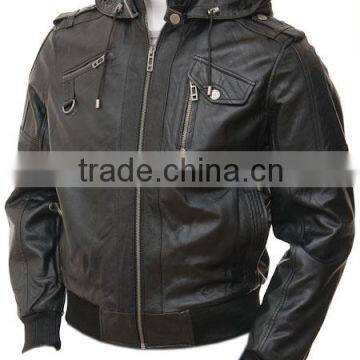 Men's Black Hooded Jacket:
