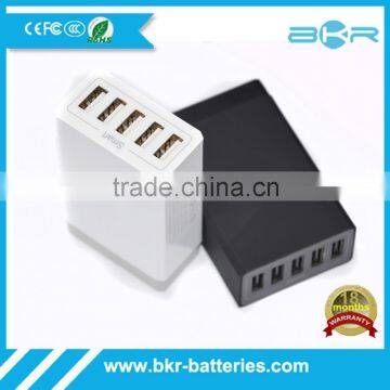 High Quality 5 USB Ports Compatible Quick Charge Agreements QC 2.0 Wall Charger Factory Supply