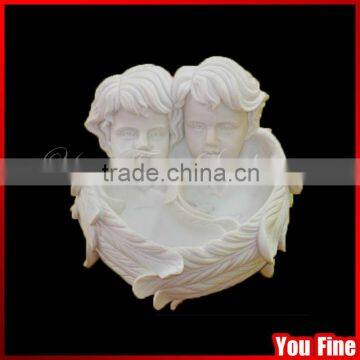 Marble Carved angel relief sculpture