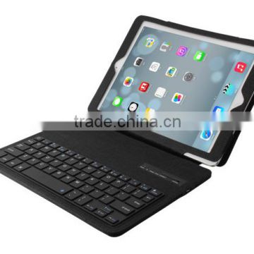 Colorful Silicone+PU bluetooth keyboard for ipad air with leather case stand