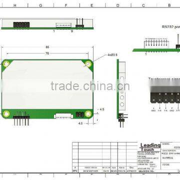 Dual rs232 and USB Touch Controller for SAW touch screen
