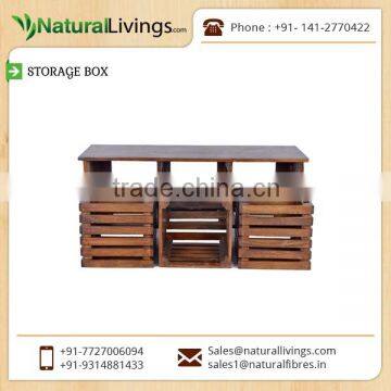 Wooden Storage Box With Plush Seating Option Available