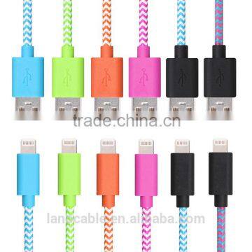 wholesale 1M for i6 fabric braided data cable