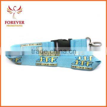 Blue Plastic Buckle Club Member Card Holder Neck Lanyard