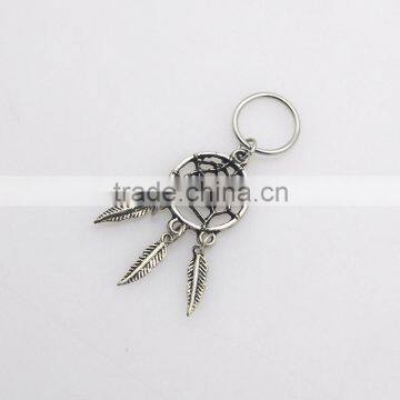 Ethnic Style Jewelry Womens Hollow Leaf Tassel Silver Dreamcatcher Rings Design photo-2
