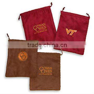 Suede promotional gift pouch