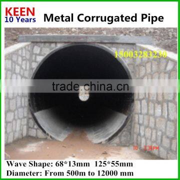 large diameter corrugated galvanized steel pipe