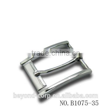 Square style single side used man 35mm Chrome plated stripe buckle