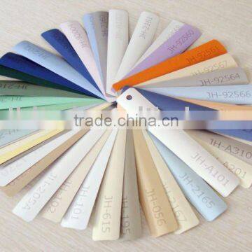 Plain color aluminum slats of 25mm width