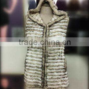 Women Clothing Natural Colour Wholesale Knitted Genuine Mink Fur Vest photo-3