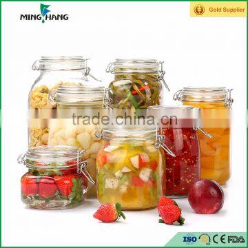 hermetic food glass jar 450ml jam storage bottle with sealing lid