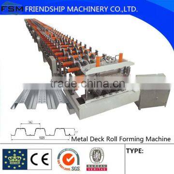 Steel Structure Floor Decking Panel Roll Forming Machine With PLC Control System