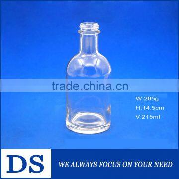 215ml Wholesale small transparent white glass sauce bottle