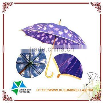 auto open straight lady's flower umbrella