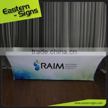 Trade Show Advertising Transfer Printing Polyester Cheap Square Table Cloth