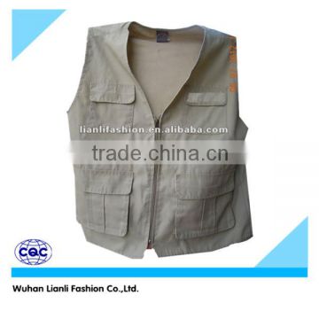 mens multi pockets casual fishing work vest