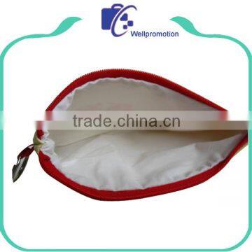 Fashion Small Size White Canvas Zipper Cosmeitc Pouch Cosmetic Bag photo-3