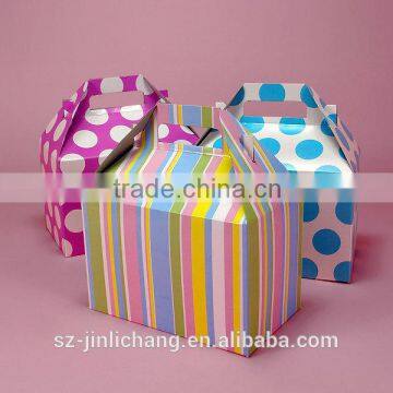 handy handle unique shape popular style packaging box /paper packaging box