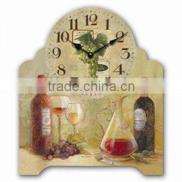 table clock with easel /Decorative wooden table clock with easel/Decorative table top clock