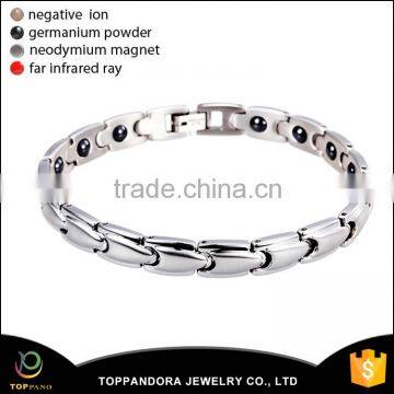 Customized wholesale on alibaba carbon bio titanium bracelet/stainless steel bracelet fashion jewelry for sale